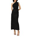 【送料無料】 マージュ レディース ワンピース トップス Asymmetric Rhinestone Knit Dress Black