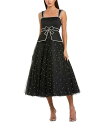 【送料無料】 マックダガル レディース ワンピース トップス Sleeveless Embellished Crepe and Tulle Midi Dress...