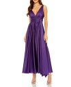 【送料無料】 マックダガル レディース ワンピース トップス Ruched Top Women's Halter Gown Purple