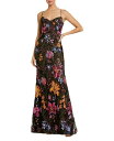 【送料無料】 マックダガル レディース ワンピース トップス Spaghetti Strap Floral Embroidered Gown Black Mul...