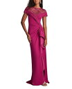 【送料無料】 タダシショージ レディース ワンピース トップス Yura Waterfall Flounce Gown Purple