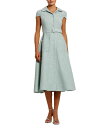 【送料無料】 マックダガル レディース ワンピース トップス Boucle Cap Sleeve Button Up Midi Dress Seafoam
