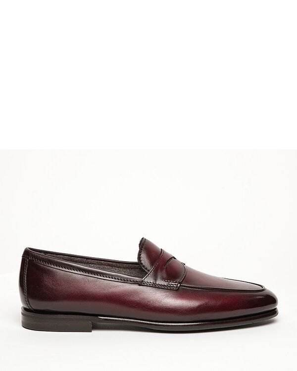 サントーニ レディース シューズ スリッポン・ローファー ローファー Santoni Men's Carlos Slip On Penny Loafers Re...