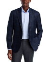 【送料無料】 ヴィンス レディース ジャケット・ブルゾン アウター Loro Piana Fabric Wool Silk & Cashmere Plaid Slim Fit Sport Coat Navy/ Blue