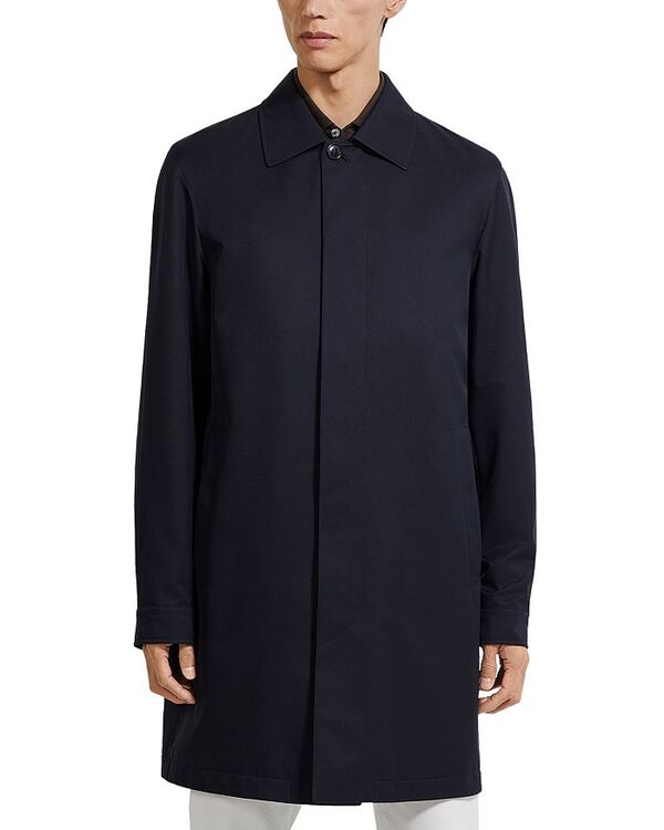 ˥ ǥ   ZEGNA Technical Fabric Motorin 300cc Raincoat Navy Blue ͥӡ