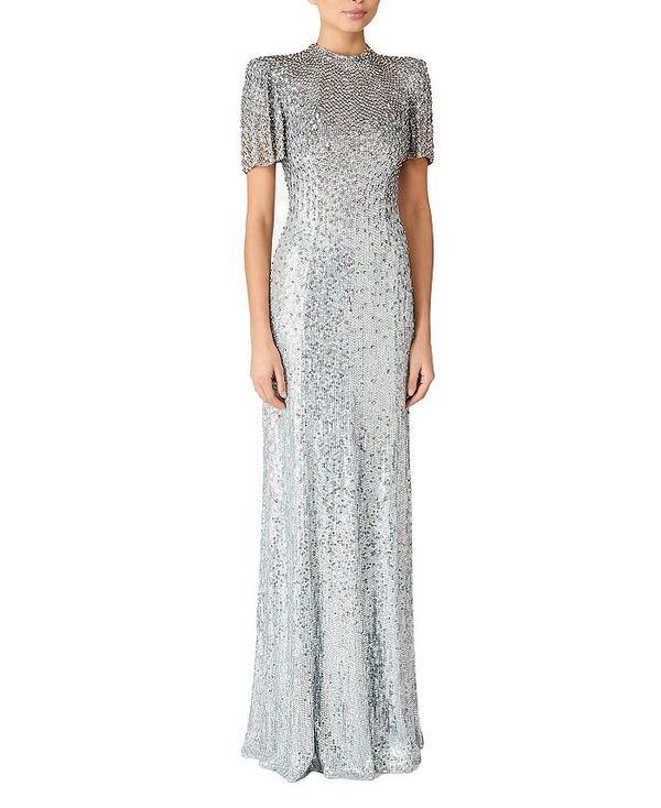 ジェニー・パッカム レディース トップス ワンピース スパンコール Jenny Packham Jourdain Sequin-Embellished Gown Glassのサムネイル