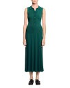【送料無料】 サンドロ レディース ワンピース トップス Polo Neck Rib Knit Dress Dark Green