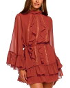 【送料無料】 レイミー ブルック レディース ワンピース トップス Claudia Ruffle Tie Waist Mini Dress Amber