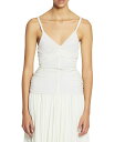 【送料無料】 ランバン レディース タンクトップ トップス Ruffled Tank Top in Silk Georgette Hortensia