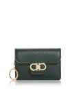【送料無料】 フェラガモ レディース 財布 アクセサリー Gancini Leather Card Case Moss