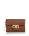 【送料無料】 フェラガモ レディース 財布 アクセサリー Gancini Leather Card Case New Cognac