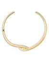 【送料無料】 アクア レディース ネックレス・チョーカー・ペンダントトップ アクセサリー Structured Twist Collar Necklace 13.5" - Exclusive Gold