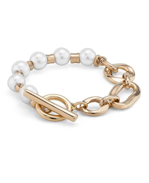ウノデ 50 レディース アクセサリー ブレスレット・バングル・アンクレット UNOde50 Link & Pearl Combo Bracelet Gold ゴールド(4)