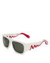【送料無料】 クリスチャン・ルブタン レディース サングラス・アイウェア アクセサリー Shield Sunglasses 141mm White/Smoke