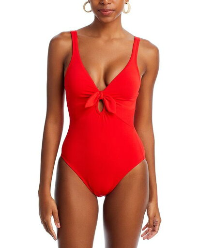 【送料無料】 ロビンピッコーネ レディース 上下セット 水着 Ava Plunge Neck Tie-Front One Piece Swimsuit Fiery Red 【送料無料】 ロビンピッコーネ レディース 上下セット 水着 Ava Plunge Neck Tie-Front One Piece Swimsuit Fiery Red