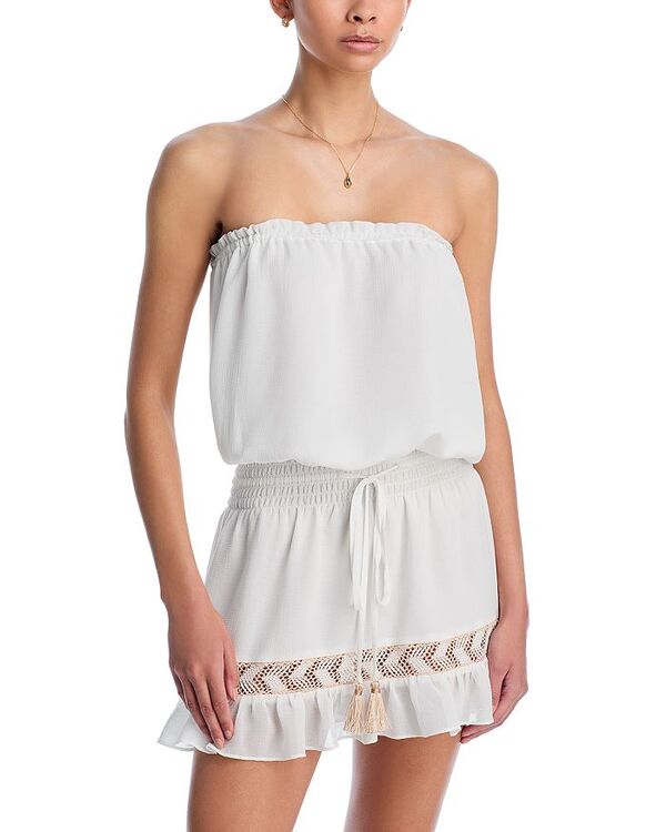 【送料無料】 レイミー ブルック レディース ワンピース トップス Lauryn Mini Dress Swim Cover-Up White W/ Neutral