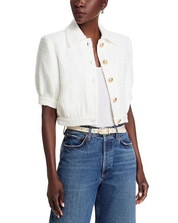 【送料無料】 ラジャンス レディース ジャケット・ブルゾン アウター Cove Short Sleeve Crop Jacket White