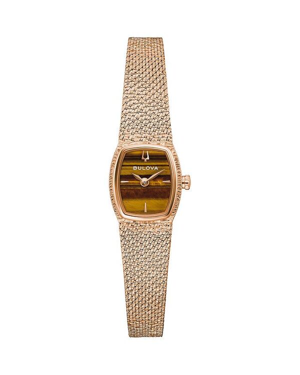 ֥ ǥ ꡼ ӻ Bulova Classic Goddess of Time Watch 21.5mm x 17mmm Brown/Gold ֥饦