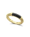 ラゴス レディース 指輪 アクセサリー Gold & Black Caviar Collection 18K Gold & Ceramic Ring Black/Gold