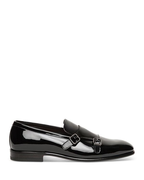 サントーニ レディース シューズ スリッポン・ローファー レザー ローファー Santoni Men's Adrian Formal Loafer Black ...
