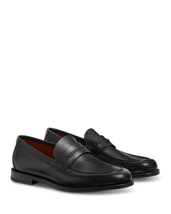 ゼニア レディース シューズ スリッポン・ローファー レザー ローファー ZEGNA Leather Mocassin Corso Loafers Black ...