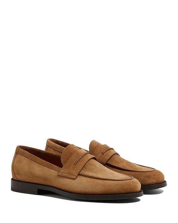 ゼニア レディース シューズ スリッポン・ローファー スエード ローファー ZEGNA Suede Mocassin Corso Loafers Tobacco