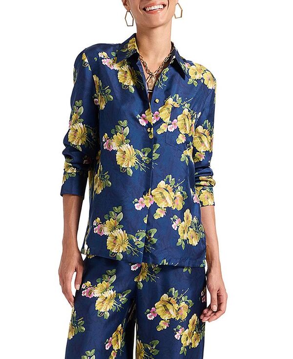 ラ・ダブル・ジェイ レディース トップス シャツ La DoubleJ Boy Shirt Riptide Midnight Riptide Midnight Blue ブルー