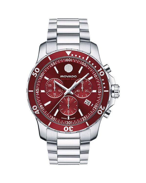 モバド レディース アクセサリー 腕時計 Movado Series 800 Chronograph 42mm Red/Silver レッド(2)