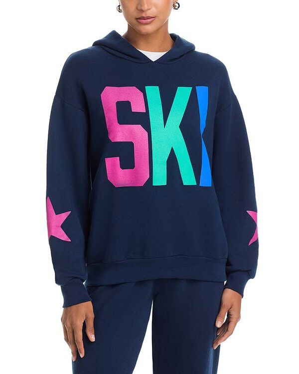 アクア レディース アウター パーカー・スウェット AQUA Zoe Ski Stars Hoodie - Exclusive Navy ネイ..