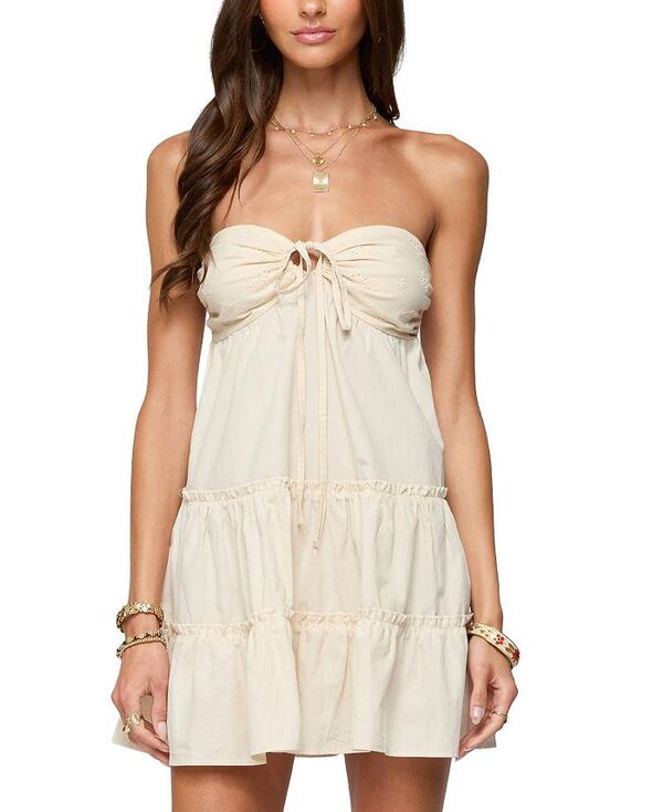 ReVida ŷԾŹ㤨̵֡ ǥƥå ǥ ԡ ȥåץ Safie Strapless Tiered Mini Dress CreamפβǤʤ17,480ߤˤʤޤ