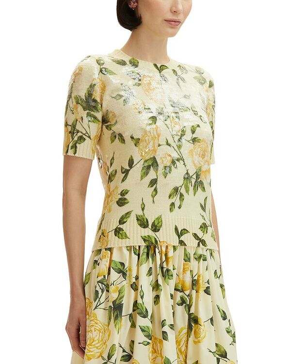 オスカー デ ラ レンタ レディース アウター ニット・セーター Oscar de la Renta English Rose Short ..