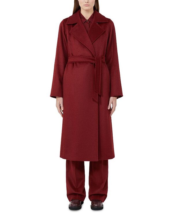 マックスマーラ レディース アウター コート ウール Max Mara Manuela Wool Robe Coat Raspberry