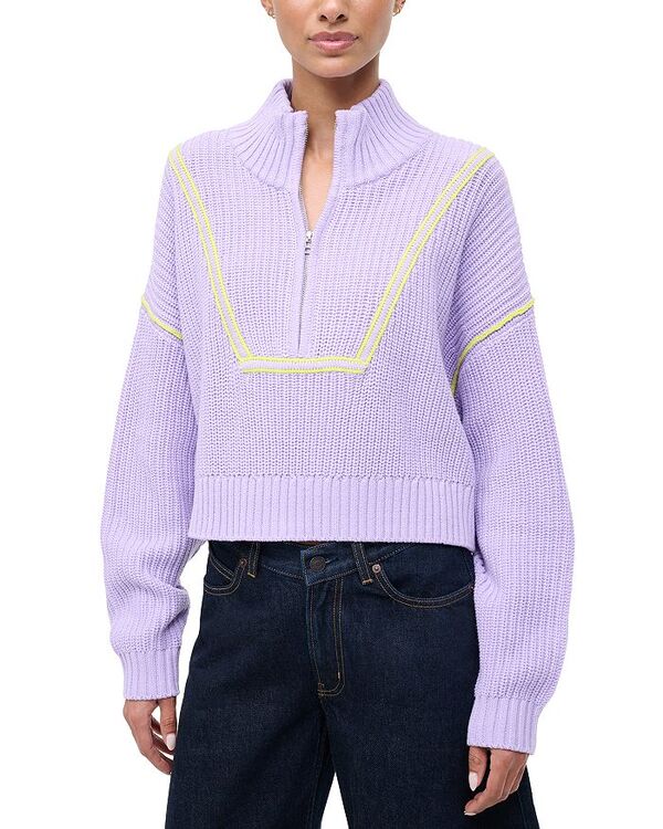 スタウド レディース アウター ニット・セーター クロップド STAUD Cropped Hampton Sweater Wisteria