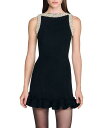 サンドロ レディース トップス ワンピース Sandro Short Beadedress Black ブラック