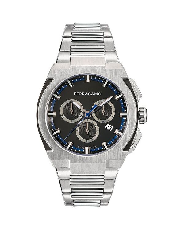 SEIKO - フェラガモ レディース アクセサリー 腕時計 Ferragamo Edge Chronograph, 43mm Black/Silver ブラック