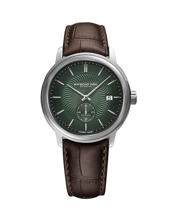 レイモンド ウィル レディース アクセサリー 腕時計 Raymond Weil Maestro Watch, 40mm Green/Brown グリーン
