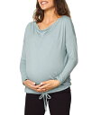 イングリッド&イザベル レディース ニット・セーター アウター Maternity Drapey Long Sleeve Tee Blue Haze