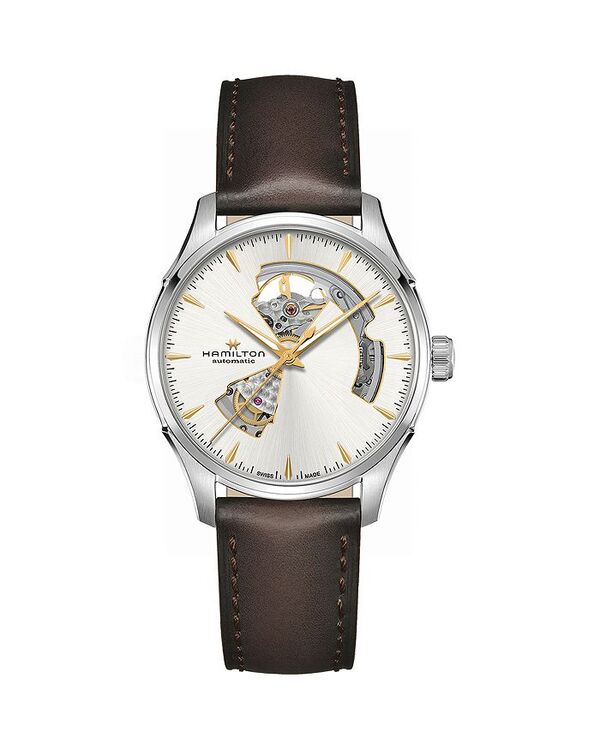 ハミルトン レディース アクセサリー 腕時計 Hamilton Jazzmaster Open Heart Watch 40mm Silver/Brown ブラウン