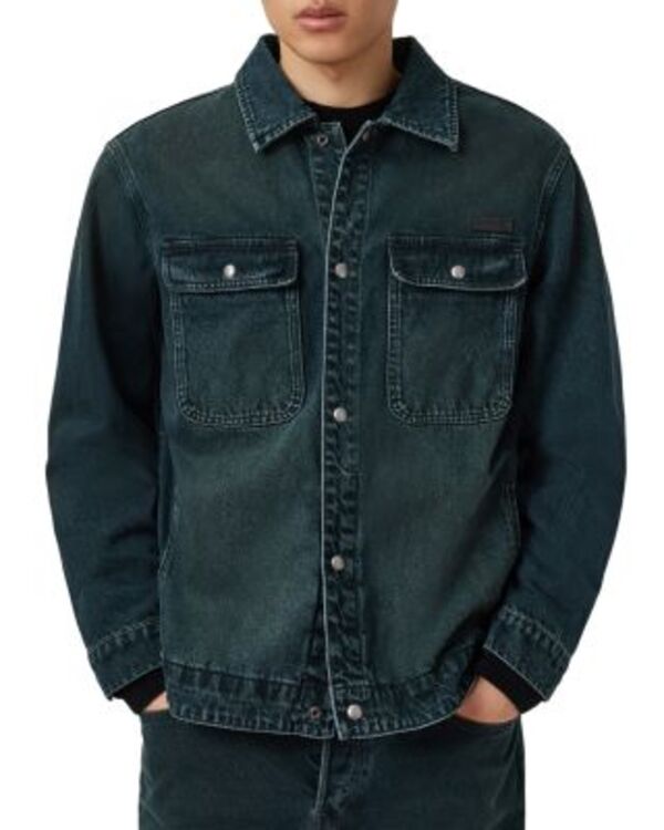オールセインツ メンズ アウター ジャケット・ブルゾン デニム ALLSAINTS Castlefordenim Jacket Phantom Blue ブルー