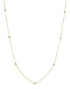 o[gRC fB[X lbNXE`[J[ ANZT[ 18K Yellow Gold Seven Station Necklace with Diamonds 18 White/Gold