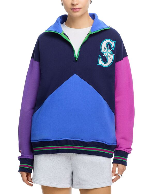 �ƥ쥺 ��ǥ����� �������� �ѡ��������������å� �ϡ��ե��å� ����� Terez Mariners Quarter Zip Sweatshirt Multi...