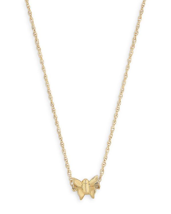 [ & hE fB[X lbNXE`[J[ ANZT[ 14K Yellow Gold Butterfly Pendant Necklace 18 Gold