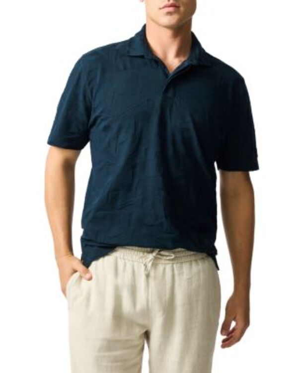 ロッドアンドグン メンズ トップス ポロシャツ レギュラーフィット フラワー柄 フラワー Rodd & Gunn Blaketown Floral Jacquard Regular Fit Polo Shirt Eclipse