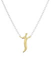 アルジェントヴィーヴォ レディース ネックレス・チョーカー アクセサリー Two Tone Gothic Initial Pendant Necklace 16 Two Tone/J