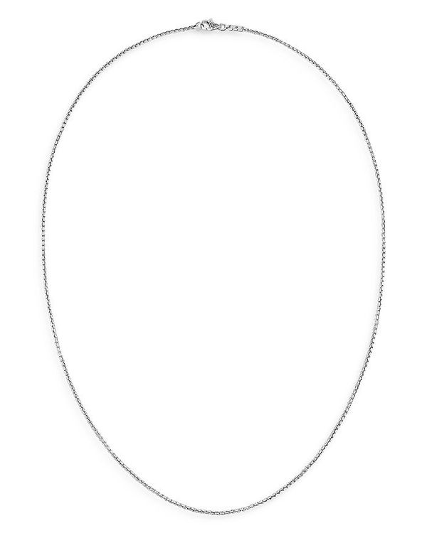 ジョン・ハーディー メンズ ネックレス・チョーカー アクセサリー Sterling Silver Classic Box Chain Necklace 26 Silver