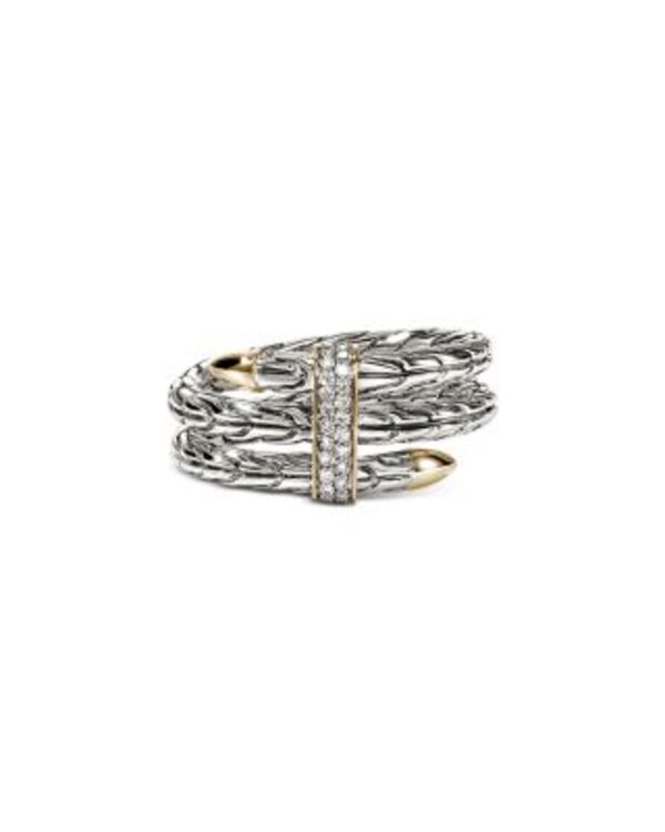 ジョン・ハーディー レディース アクセサリー リング JOHN HARDY Sterling Silver & 14K Yellow Goldiamond Spear Triple Tiering Silver シルバー