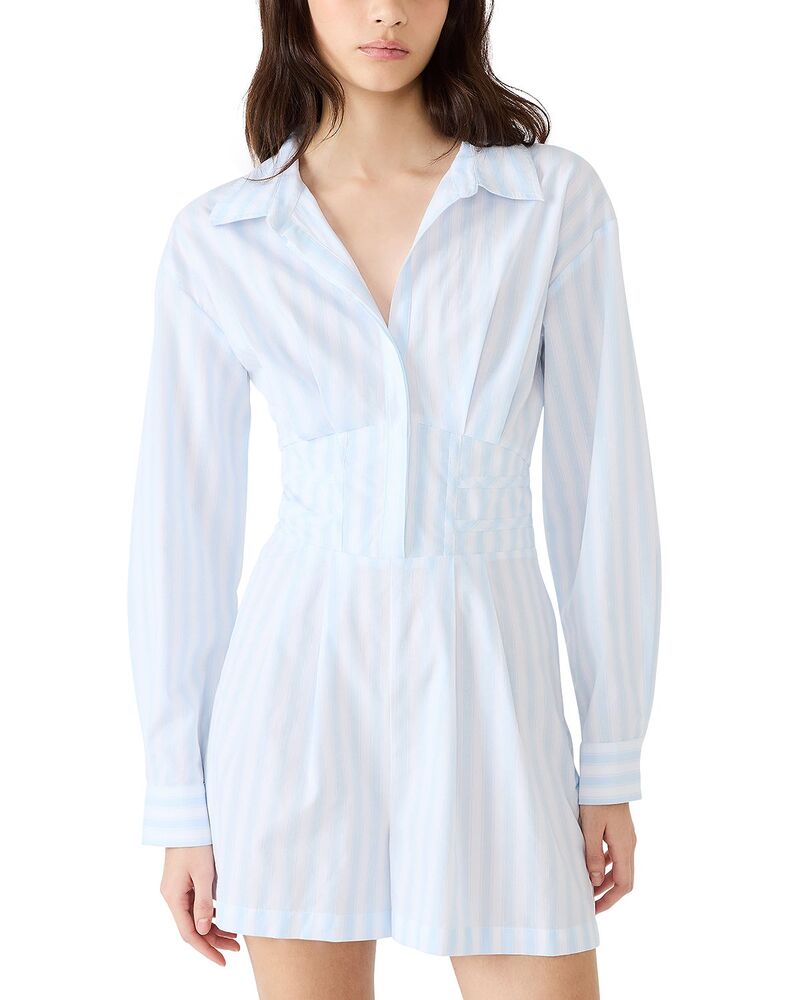 ���ƥ����� �ޥǥ� ��ǥ����� �ȥåץ� �����ץ����� ����ѡ��� STEVE MADDEN Aria Striped Romper Multi Stripe...
