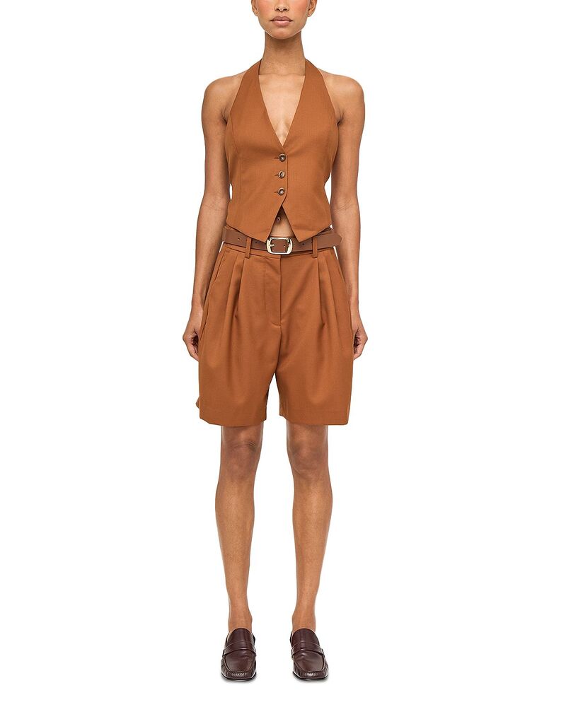 ロニーコボ レディース ボトムス ハーフパンツ・ショーツ プリーツ ショートパンツ Ronny Kobo Andora Pleated Shorts Rust ラスト