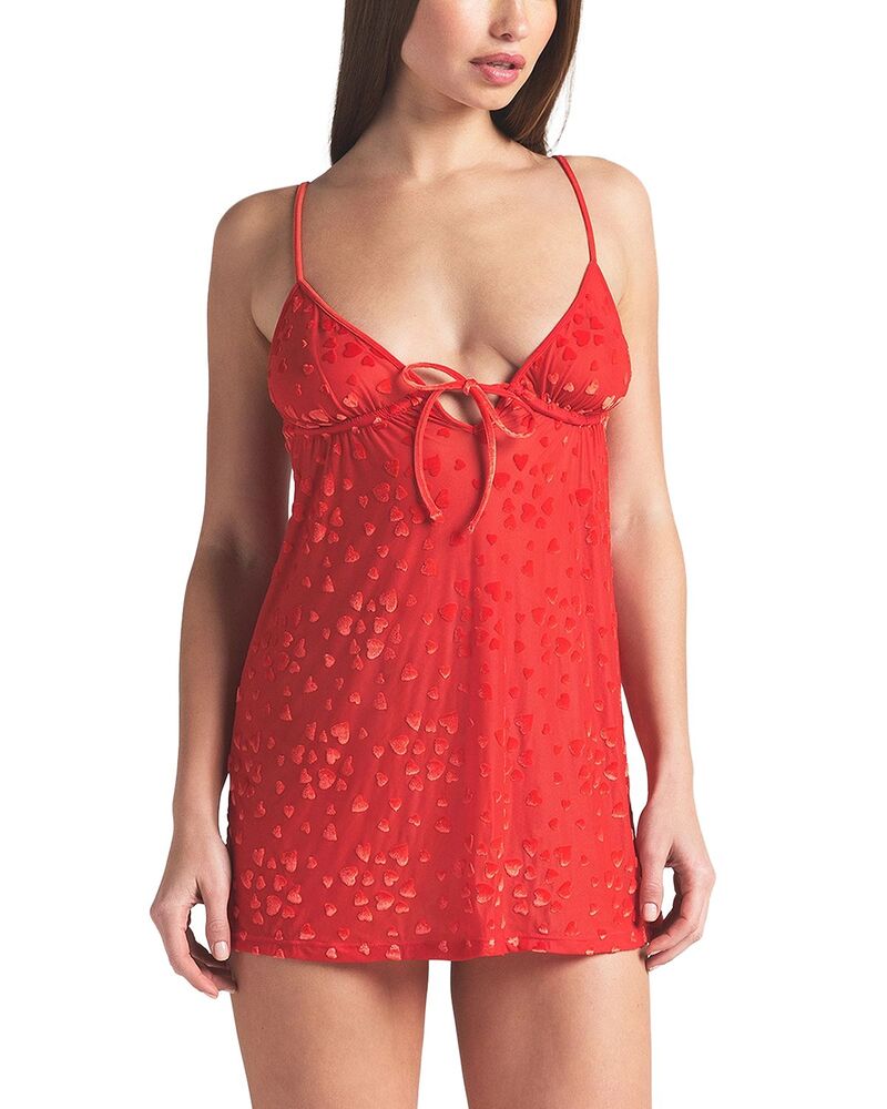 スキムズ レディース トップス ワンピース ベルベット シアー SKIMSheer Velvet Babydoll Dress Ruby ルビー