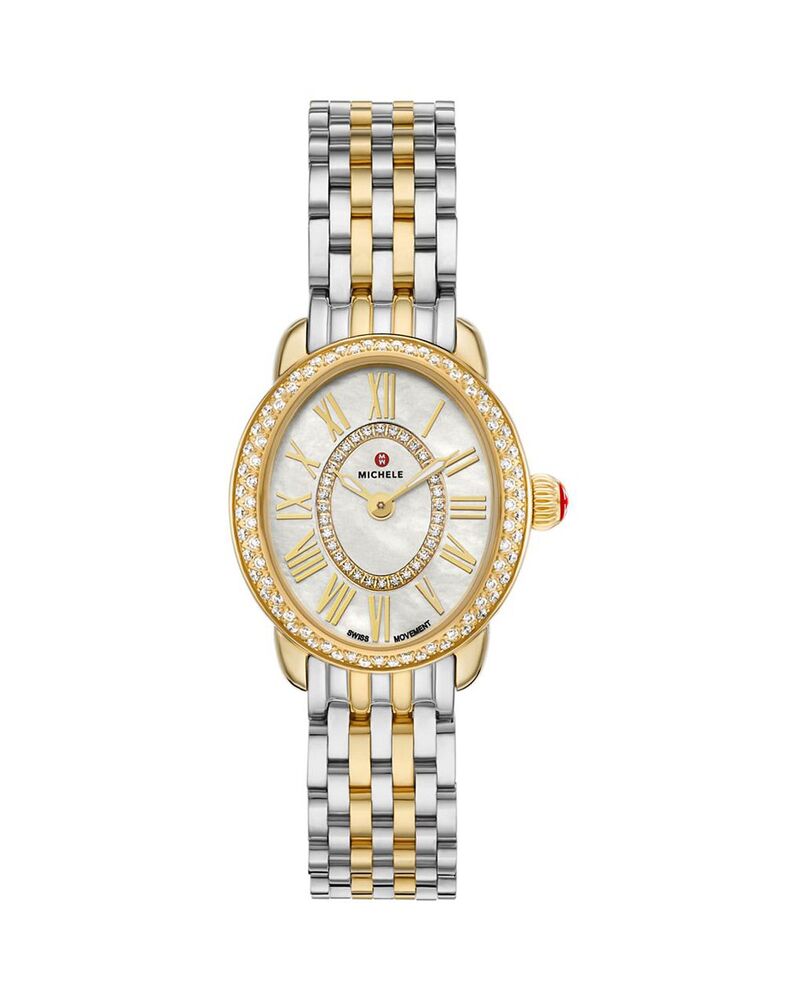OMEGA - ミッシェル レディース アクセサリー 腕時計 MICHELE Serein Oval Diamond Two Tone 18K Gold-Plated Watch 24mm x 27mmOP/Two Tone ゴールド